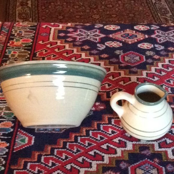 HandPainted Bowl & Creamer Set - Picture 5 of 7